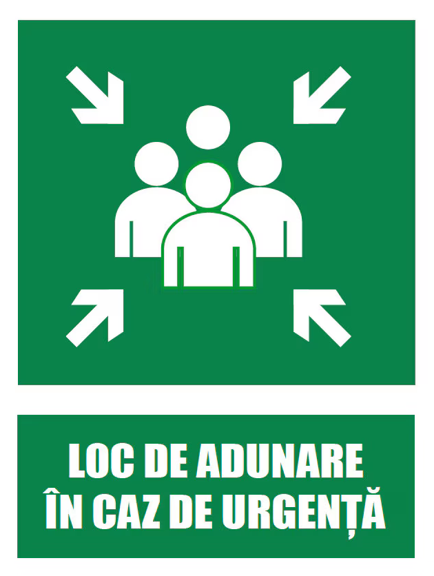 Indicator loc de adunare în caz de urgență